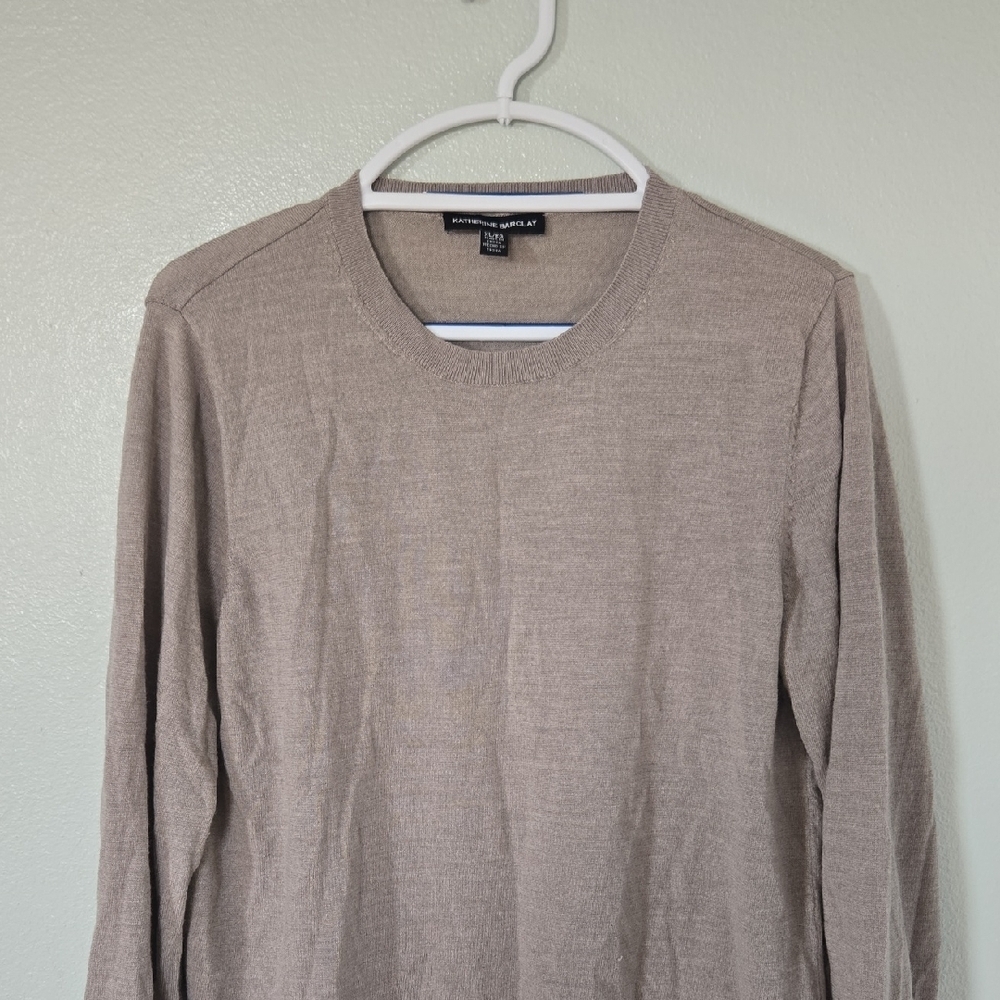 Katherine Barclay | Tan Merino Wool Sweater Size XL